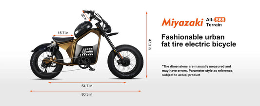 Miyazaki  S68: The Ultimate 20-Inch Fat Tire All-Terrain Dual Drive Electric Bike